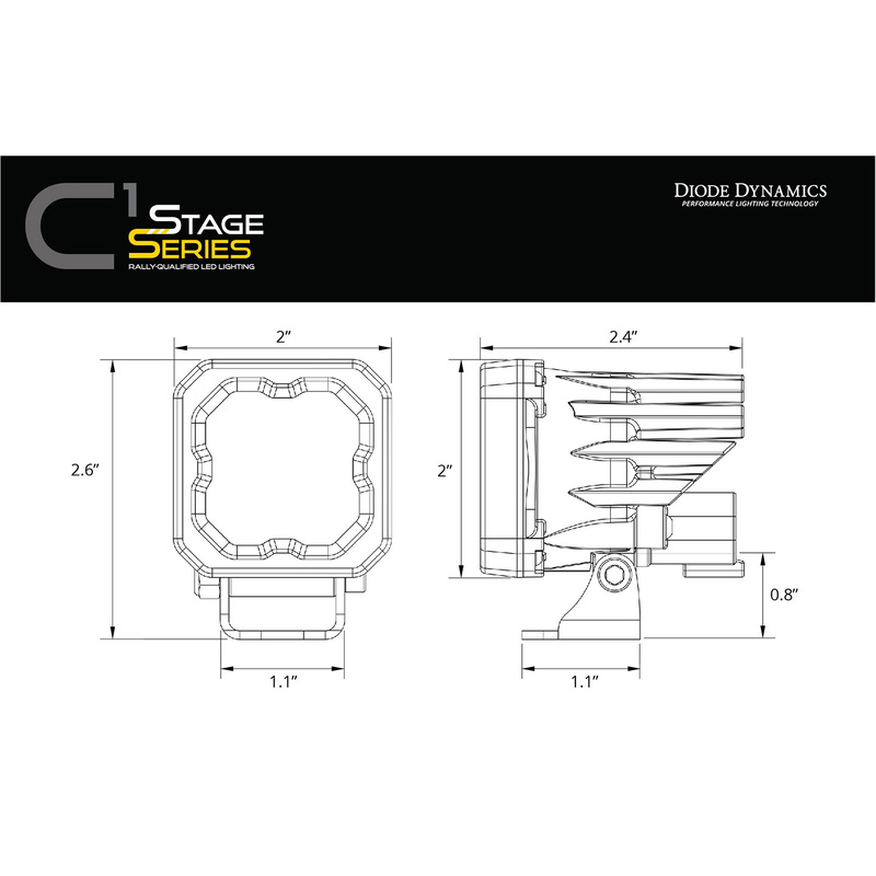  Diode Dynamics - SSC1 Type FBS LED Fog Light Kit White SAE Fog